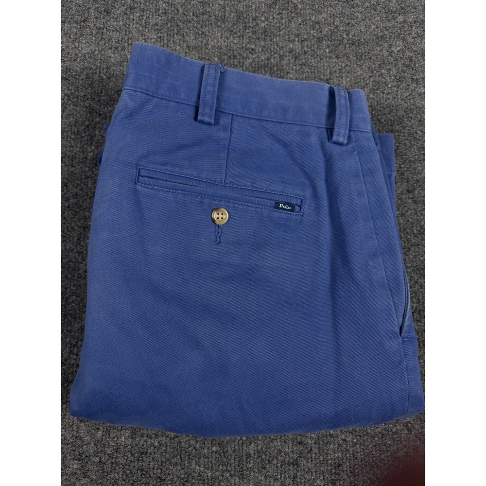 Polo Ralph Lauren Classic Fit Chino Pants Mens 35x32 Blue Cotton Twill Trousers
